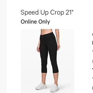 Lululemon Speed Up Crop 21”